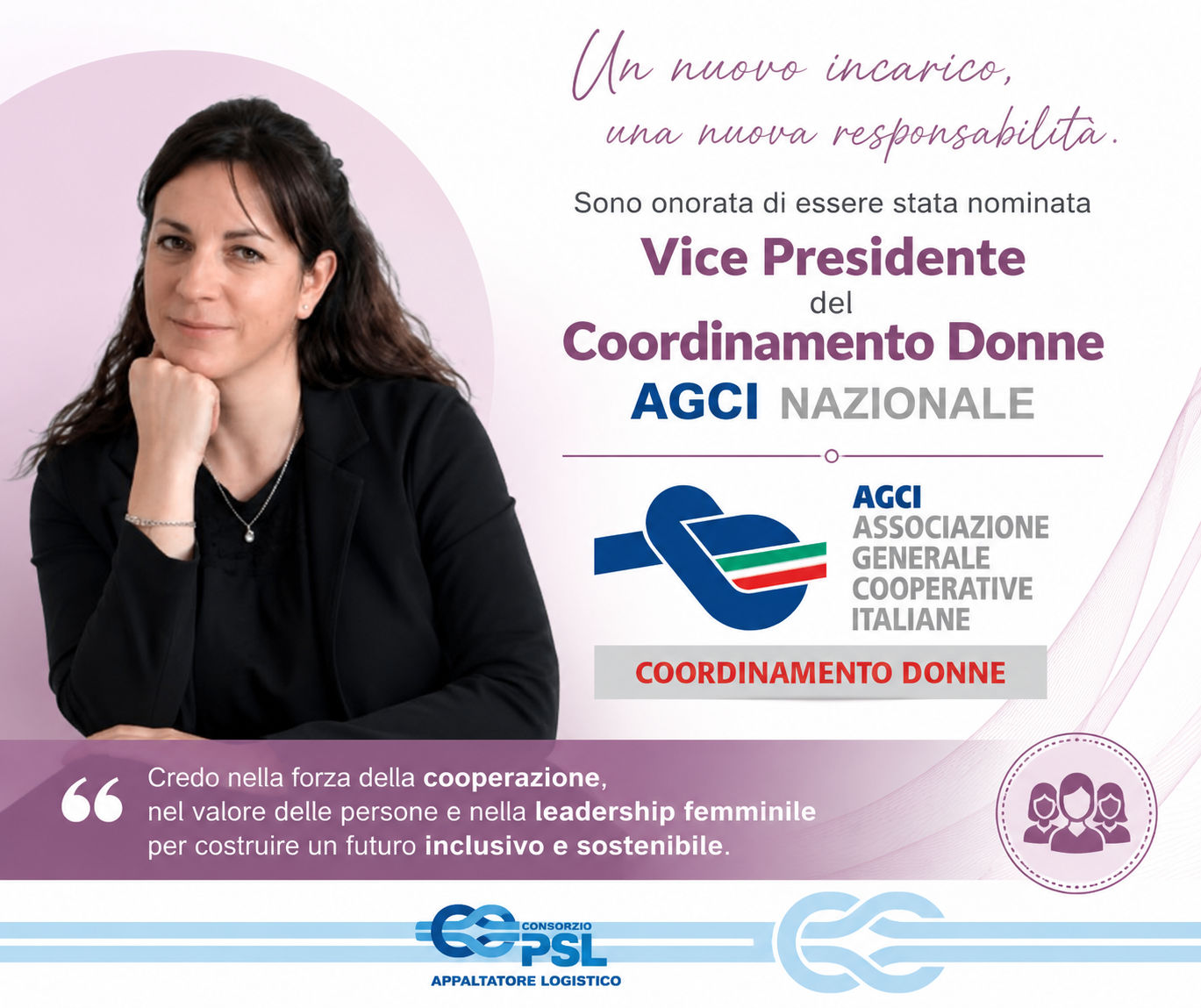 Un nuovo incarico, una nuova responsabilità.